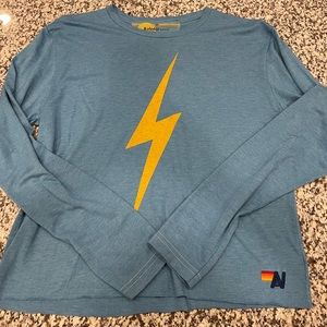 Aviator Nation Bolt Long Sleeve Boyfriend Tee